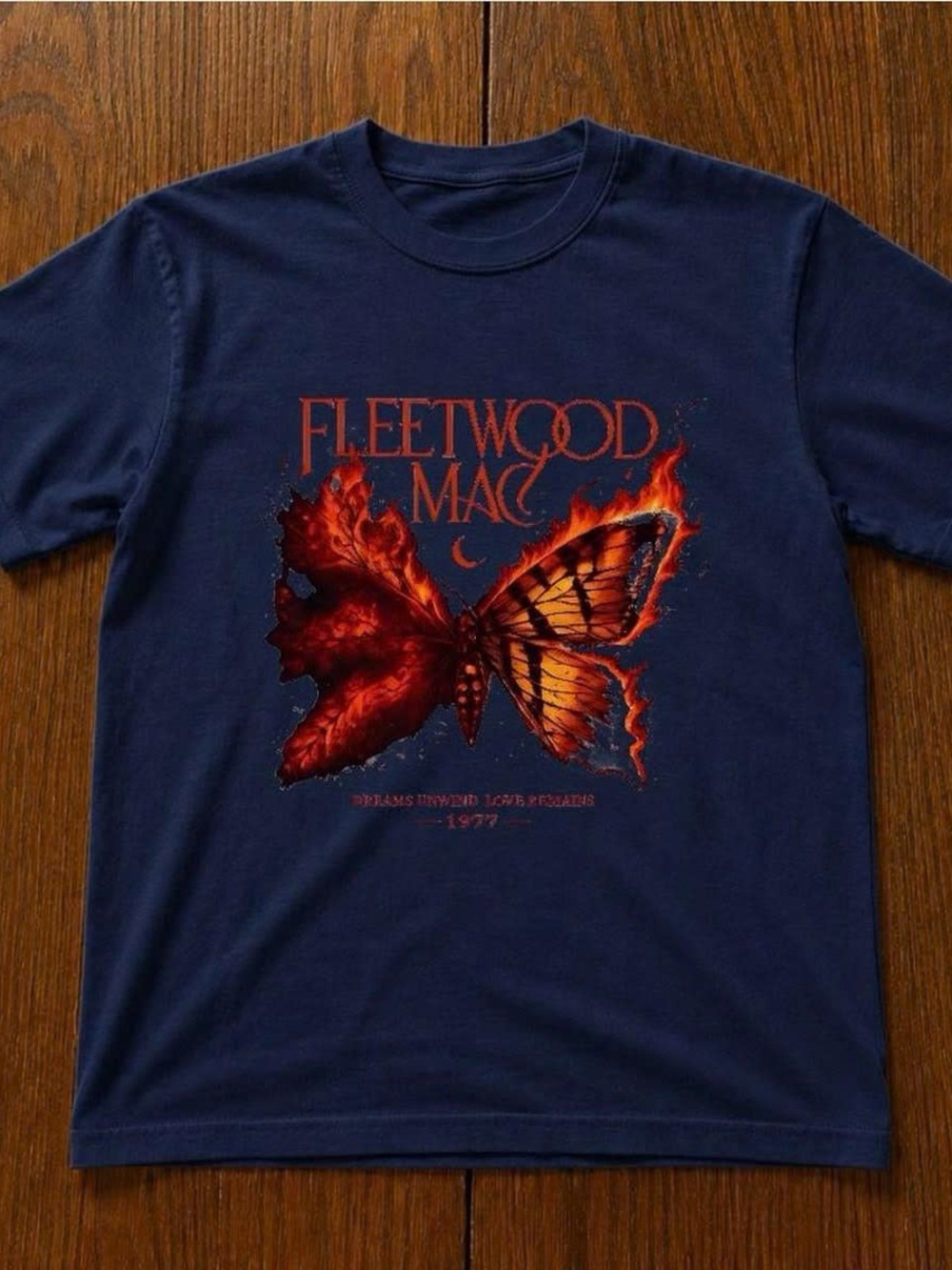 Navy Fleetwood Mac Butterfly Graphic Tee